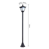 easycomfort easycomfort lampione da giardino led a pannelli solari nero 120cm ean 8054111841153