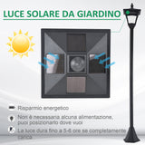 easycomfort easycomfort lampione da giardino led a pannelli solari nero 120cm ean 8054111841153