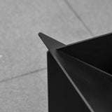 easycomfort easycomfort braciere da giardino in acciaio quadrato con maniglie 50x45x30cm nero