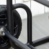 easycomfort easycomfort carrello portalegna in acciaio con 2 ruote per interno ed esterno 77x42x105cm nero