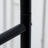 easycomfort easycomfort carrello portalegna in acciaio con 2 ruote per interno ed esterno 77x42x105cm nero