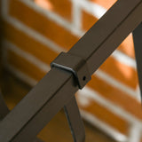 easycomfort easycomfort scaffale portalegna con ganci da esterno e interno in acciaio 45x32x58cm nero