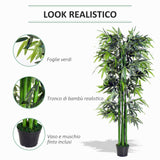 easycomfort easycomfort pianta di bambu artificiale in vaso da 180cm per interni ed esterni