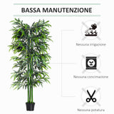 easycomfort easycomfort pianta di bambu artificiale in vaso da 180cm per interni ed esterni
