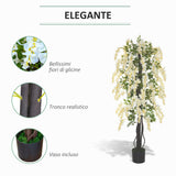 easycomfort easycomfort pianta artificiale glicine bianco finto 165cm per interni ed esterni ean 8054144135786