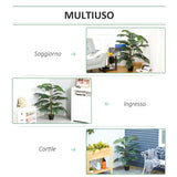 easycomfort easycomfort palma in plastica decorativa con 20 foglie e vaso altezza 140cm ean 8054144133010