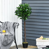 easycomfort easycomfort set 2 piante finte di alloro in vaso alte 120cm per interni ed esterni ean 8054144133454