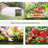 easycomfort easycomfort serra per orto 6x3x2m con 8 finestre e porta avvolgibile in acciaio e pp verde