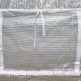 easycomfort easycomfort serra per orto 6x3x2m con 8 finestre e porta avvolgibile in acciaio e pp verde