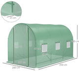 easycomfort easycomfort serra da giardino a tunnel 3.5 x 2 x 2m serra agricola per piante verde ean 8054144132501