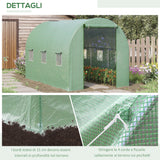 easycomfort easycomfort serra da giardino a tunnel 3.5 x 2 x 2m serra agricola per piante verde ean 8054144132501