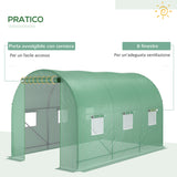 easycomfort easycomfort serra da giardino a tunnel 3.5 x 2 x 2m serra agricola per piante verde ean 8054144132501