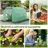 easycomfort easycomfort serra da giardino a tunnel 3.5 x 2 x 2m serra agricola per piante verde ean 8054144132501