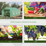 easycomfort easycomfort serra da giardino serre agricole 3.5 x 3 x 2m serra con tetto a spiovente in pe per piante verde ean 8054144132181