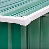 easycomfort easycomfort casetta da giardino porta utensili in lamiera di acciaio capanno da giardino in acciaio con porte scorrevoli 213x130x185cm verde