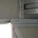 easycomfort easycomfort casetta da giardino porta utensili in lamiera con porte scorrevoli 213x130x185cm grigio