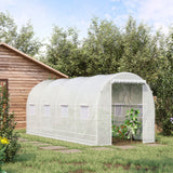 easycomfort easycomfort serra da giardino serre agricole a tunnel 5 x 2 x 2m con struttura in acciaio e telo in polietilene bianco ean 8054144135380