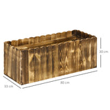 easycomfort easycomfort fioriera box rettangolare per piante in legno di abete 80x33x30cm ean 8054111844284