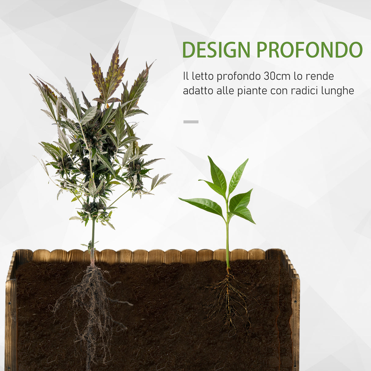 easycomfort easycomfort fioriera box rettangolare per piante in legno di abete 80x33x30cm ean 8054111844284