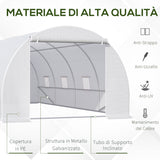 easycomfort easycomfort serra da giardino a tunnel serra per piante in acciaio anti uv serra per coltivazionebianco 600x300x200cm ean 8054144132693
