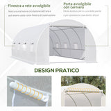 easycomfort easycomfort serra da giardino a tunnel serra per piante in acciaio anti uv serra per coltivazionebianco 600x300x200cm ean 8054144132693