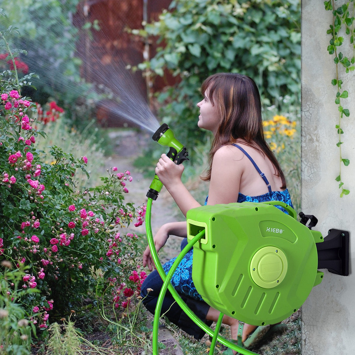 easycomfort easycomfort rullo avvolgitubo riavvolgimento automatico con ugello multifunzionale giardino 20 metri ean 8054144138862