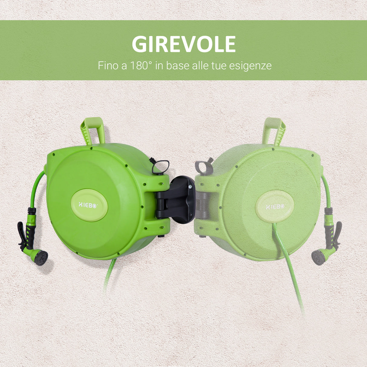 easycomfort easycomfort rullo avvolgitubo riavvolgimento automatico con ugello multifunzionale giardino 20 metri ean 8054144138862