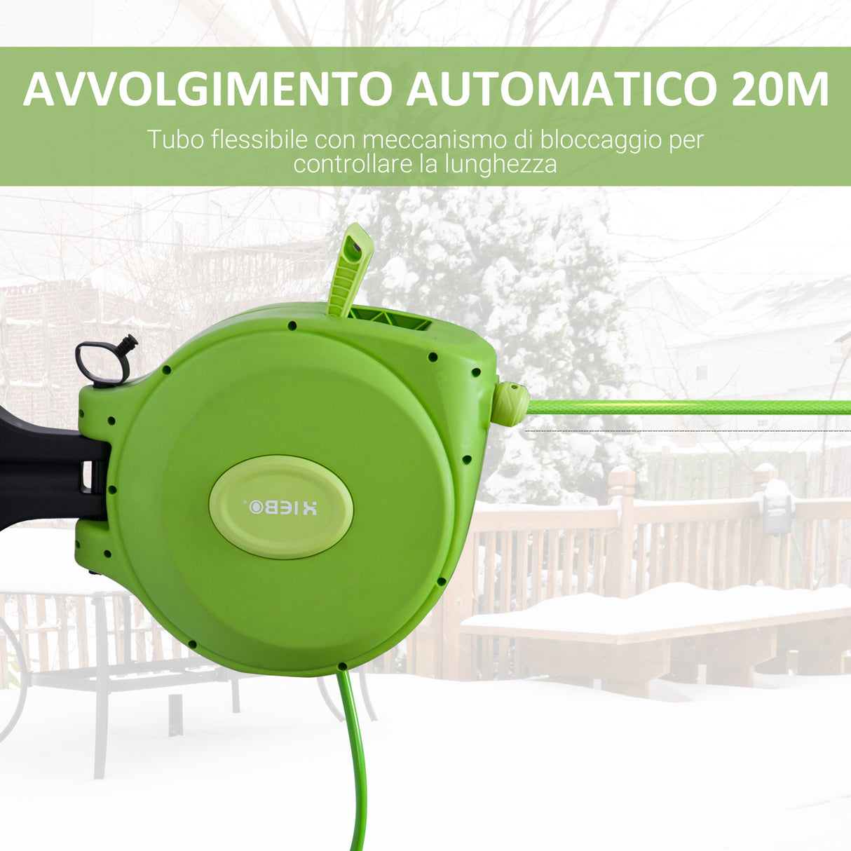 easycomfort easycomfort rullo avvolgitubo riavvolgimento automatico con ugello multifunzionale giardino 20 metri ean 8054144138862