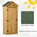 easycomfort easycomfort capanno da giardino porta attrezzi in legno impermeabile 77x54 2x179cm giallo