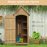 easycomfort easycomfort casetta porta attrezzi da giardino in legno impermeabile con porte e mensole ean 8054144133607