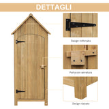 easycomfort easycomfort casetta porta attrezzi da giardino in legno impermeabile con porte e mensole ean 8054144133607