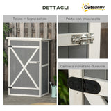 easycomfort easycomfort casetta da giardino in legno di abete impermeabile capanno attrezzi da esterno 75x56x115cm