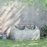 easycomfort easycomfort mini serra da giardino con 2 finestre avvolgibili e copertura pe anti uv 119x60x60cm bianco