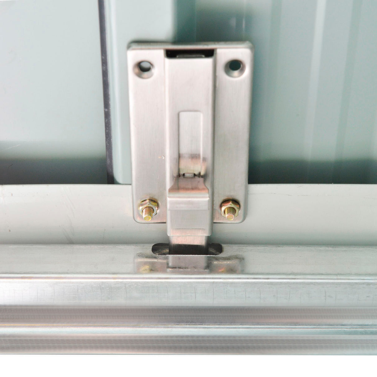 easycomfort easycomfort casetta da giardino in lamiera di acciaio con doppia porta 147x86x134cm nero e bianco