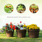 easycomfort easycomfort set 3 vasi per piante in legno dimensioni varie per giardino e interni ean 8054144135892