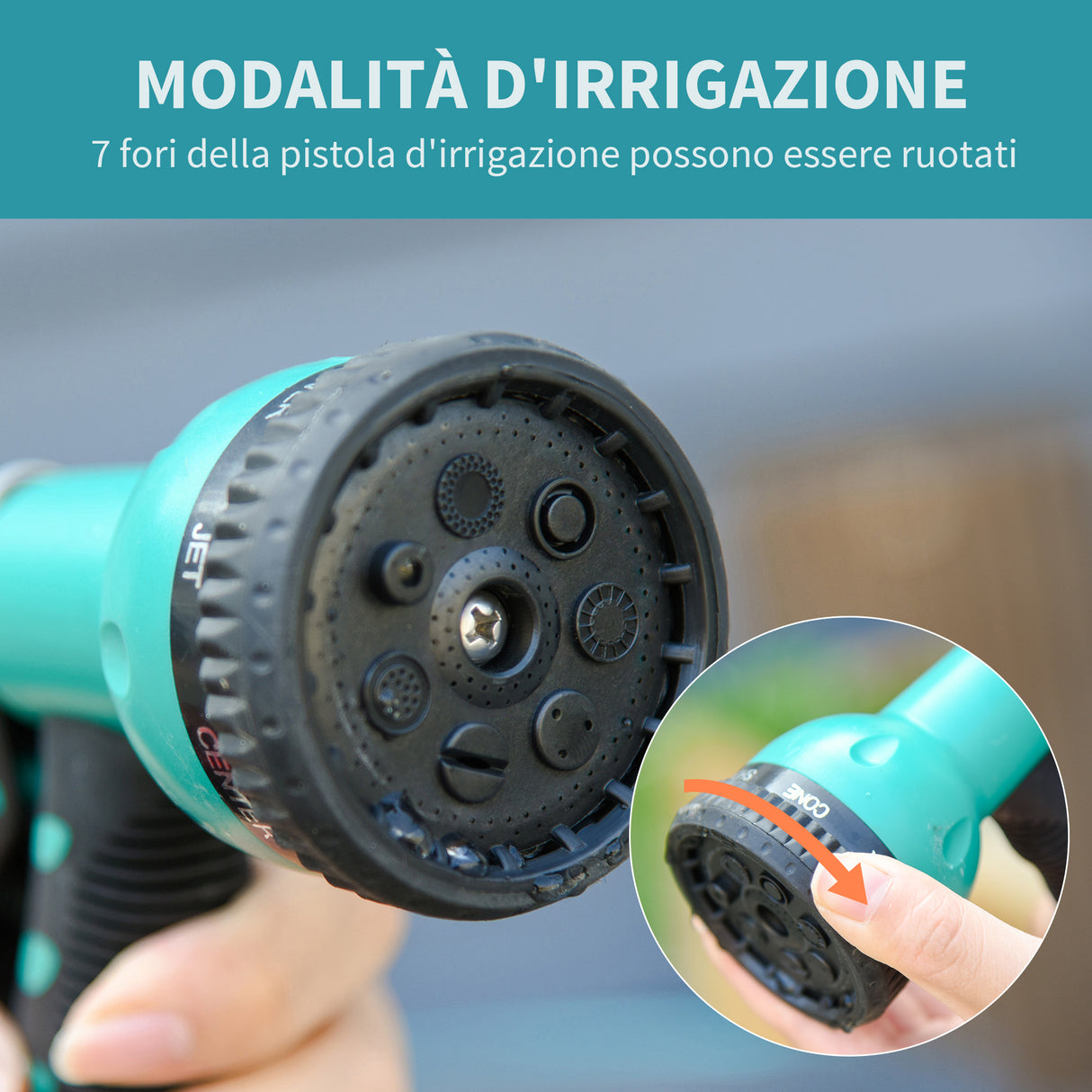 easycomfort easycomfort avvolgitubo automatico a parete girevole a 180 tubo da 15m e pistola multifunzione