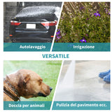 easycomfort easycomfort avvolgitubo automatico a parete girevole a 180 tubo da 15m e pistola multifunzione