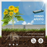 easycomfort easycomfort letto per orto rialzato in metallo da esterno portapiante per fiori ed erbe 241x905x30cm