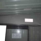 easycomfort easycomfort ripostiglio da giardino con porta scorrevole in acciaio 345x280 5x169 201cm nero