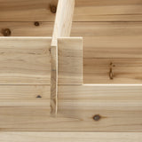 easycomfort easycomfort fioriera in legno di abete a 3 livelli cassetta per orto rialzato da esterno 120x100x54cm