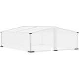 easycomfort easycomfort serra da giardino con tetto apribile in policarbonato 120x100x31 41cm trasparente