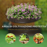 easycomfort easycomfort letto per orto rialzato in hdpe fioriera da esterno rotonda 123x21cm marrone