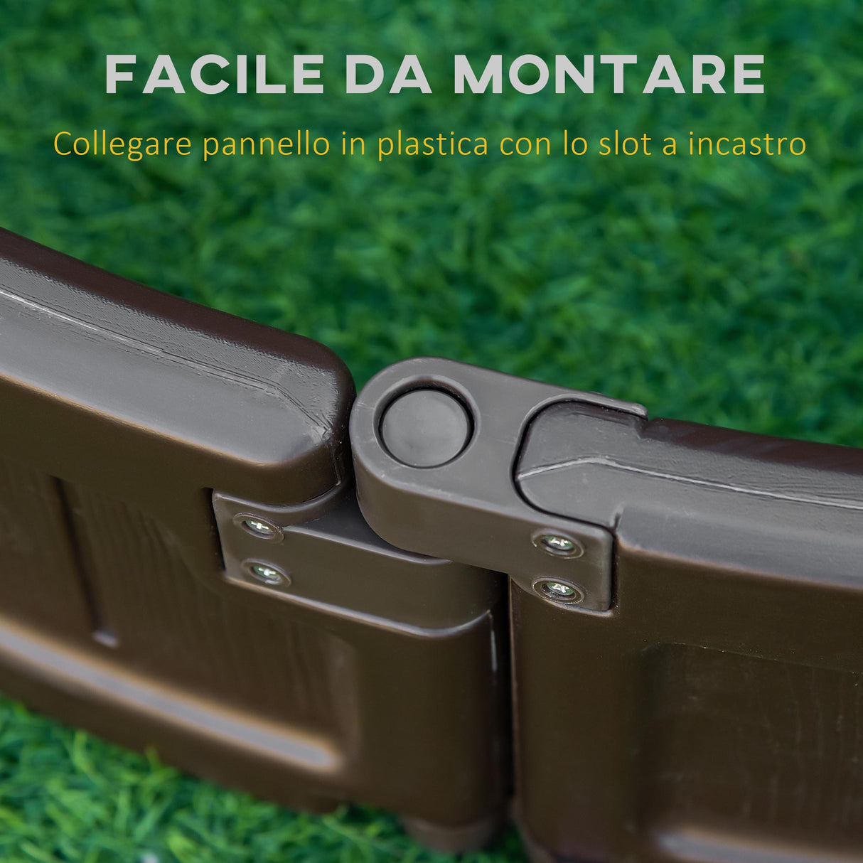 easycomfort easycomfort letto per orto rialzato in hdpe fioriera da esterno rotonda 123x21cm marrone