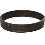 easycomfort easycomfort letto per orto rialzato in hdpe fioriera da esterno rotonda 123x21cm marrone