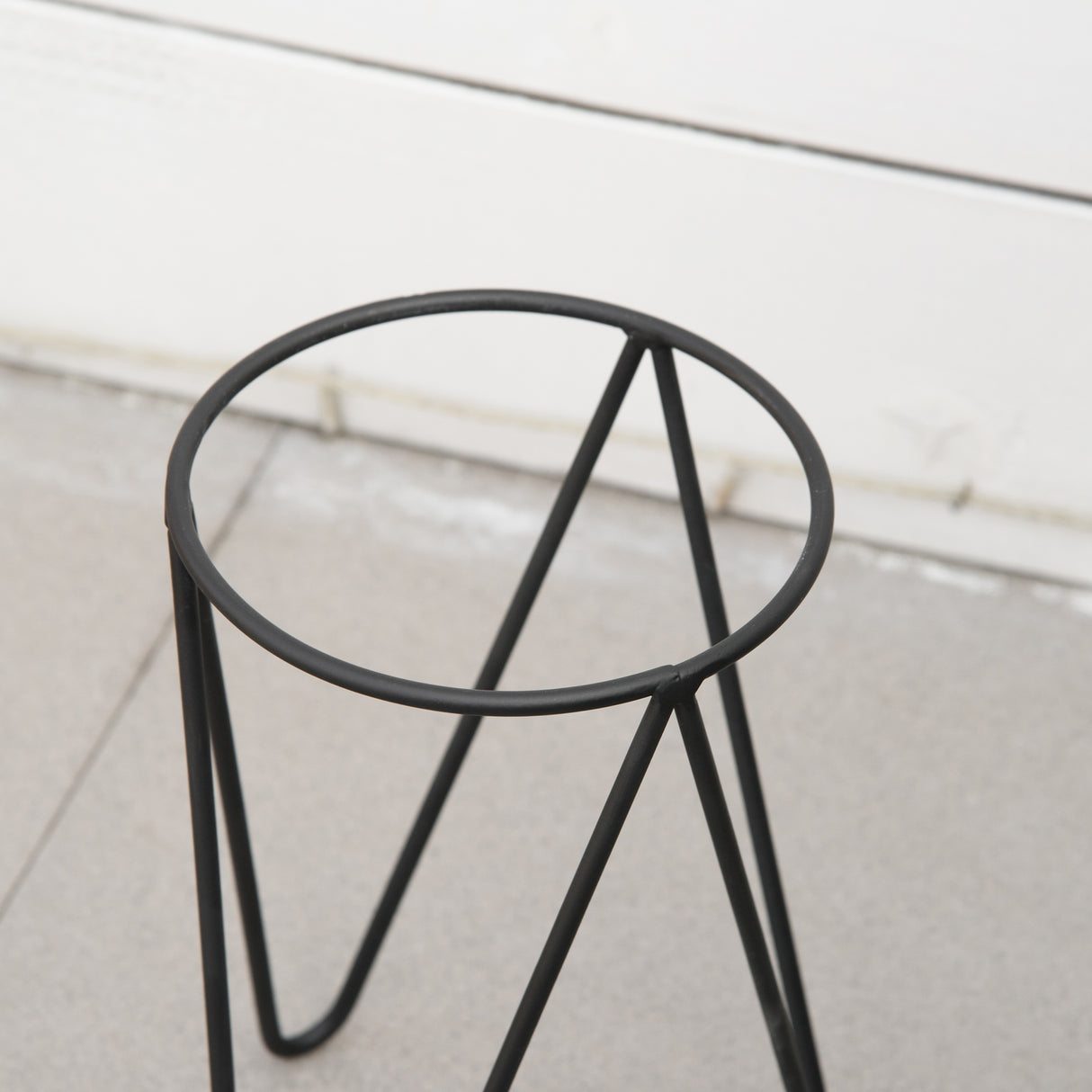 easycomfort easycomfort fioriera set di 2 pezzi con supporto di metallo per arredamento interni ed esterni nera