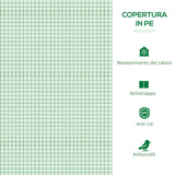 easycomfort easycomfort serra piccola per giardino e balcone con finestre e copertura in pe 180x90x70cm verde