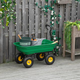 easycomfort easycomfort carrello da giardino 75l in acciaio e pp con vasca ribaltabile e maniglia 109x52x94 cm verde