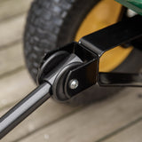 easycomfort easycomfort carrello da giardino in acciaio con pareti laterali ribaltabili e 4 ruote capienza 342l verde