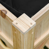 easycomfort easycomfort letto per orto rialzato con 6 scomparti in legno di abete 78.5x58x81cm