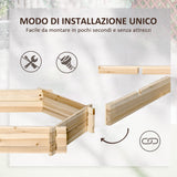easycomfort easycomfort letto per orto senza base e con struttura a incastro in legno 100x92x16cm
